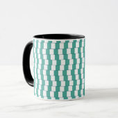 Mug Lignes déroutantes turquoise (Devant gauche)