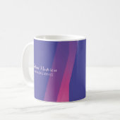 Mug Lignes diagonales roses bleues simples (Devant gauche)