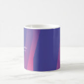 Mug Lignes diagonales roses bleues simples (Centre)