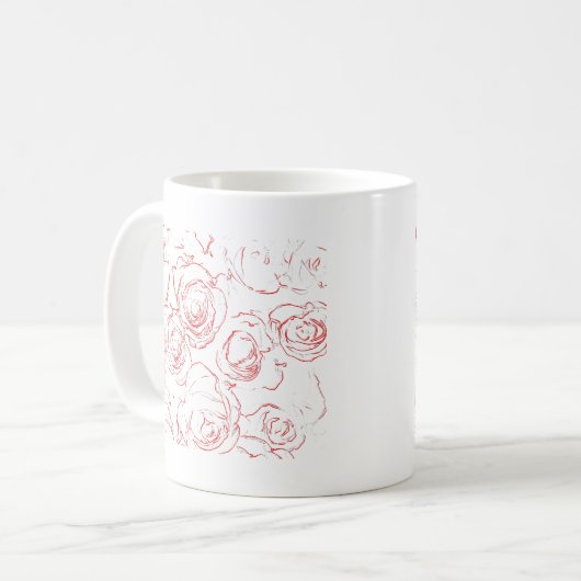 Mug Lignes directrices de Red Roses (Devant gauche)