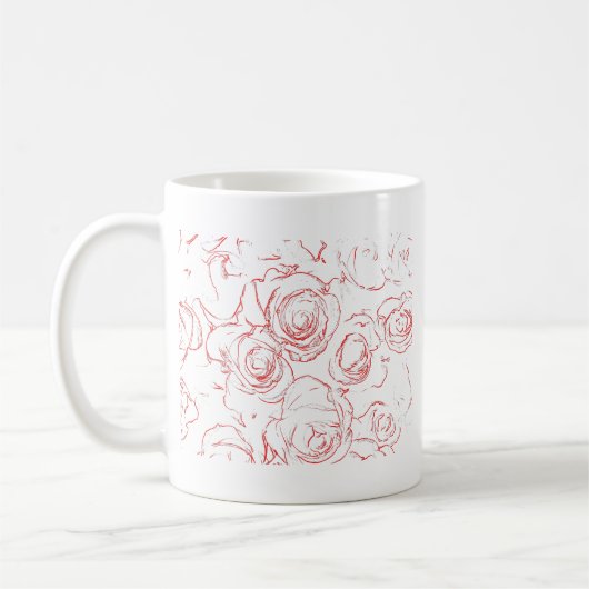 Mug Lignes directrices de Red Roses (Gauche)