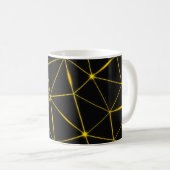 Mug Lignes d'or triangles noirs géométriques (Devant droit)