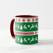 Mug Lignes Élégantes de Snowflakes (Devant gauche)