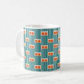 Mug Lignes et boîtes turquoises (Devant gauche)