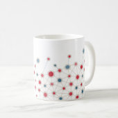 Mug Lignes et points rouges et bleus (Devant droit)