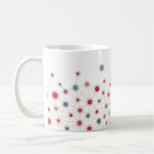 Mug Lignes et points rouges et bleus (Gauche)