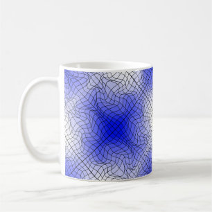 Mug Lignes filaires de distorsion.C01.GBluex4.Black
