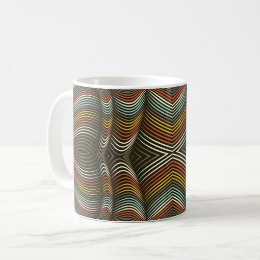 Mug Lignes Flex Décoratives Courbées Inhabituelles (Devant gauche)