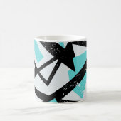 Mug Lignes géométriques abstraites noires avec rectang (Centre)