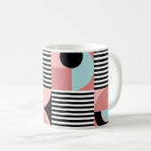 Mug Lignes géométriques, Formes Colorées Mosaïque. (Devant droit)
