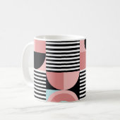 Mug Lignes géométriques, Formes Colorées Mosaïque. (Devant gauche)