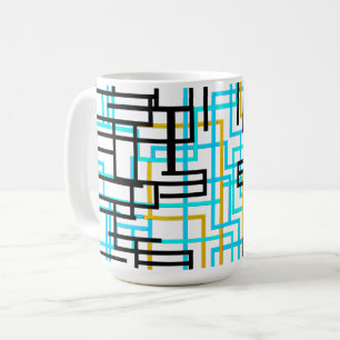 Mug Lignes géométriques modernistes du milieu du XXe s