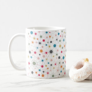 Mug Lignes géométriques tendance et motif de points