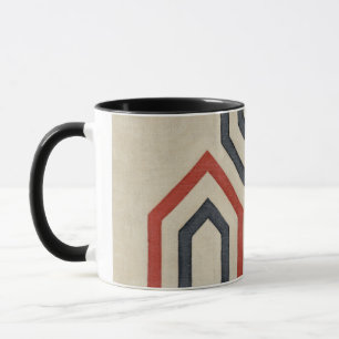 Mug Lignes graphiques orange et bleu