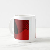Mug Lignes modernes rouge et noir (Devant gauche)