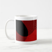 Mug Lignes modernes rouge et noir (Gauche)