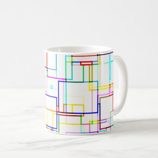 Mug Lignes multicolores (Devant droit)