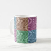 Mug Lignes ondulées en bleu/Brown/vert/violet (Devant gauche)