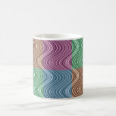 Mug Lignes ondulées en bleu/Brown/vert/violet (Centre)
