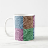 Mug Lignes ondulées en bleu/Brown/vert/violet (Gauche)