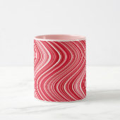 Mug Lignes ondulées en rouge et blanc (Centre)