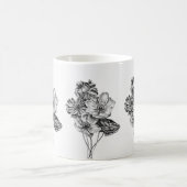 Mug Lignes pétales et heures de café (Centre)