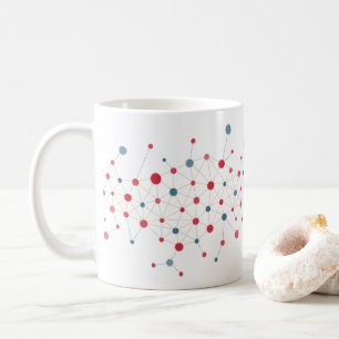 Mug Lignes rouges et bleues