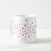 Mug Lignes rouges et bleues (Devant gauche)