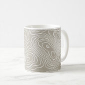 Mug Lignes terrestres topographiques : Carte organique (Devant droit)
