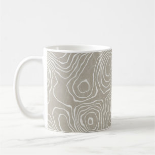 Mug Lignes terrestres topographiques : Carte organique
