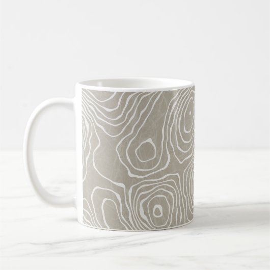 Mug Lignes terrestres topographiques : Carte organique (Gauche)