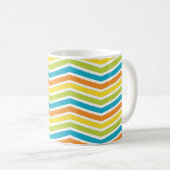 Mug Lignes ZigZag colorées (Devant droit)