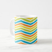 Mug Lignes ZigZag colorées (Devant gauche)