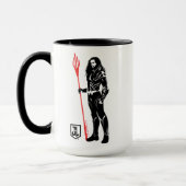 Mug Ligue de Justice | Aquaman Pose Noir Pop Art (Gauche)