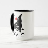 Mug Ligue de Justice | Batman dans le nuage de chauves (Devant gauche)