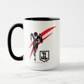 Mug Ligue de Justice | Flash Running Noir Pop Art (Gauche)