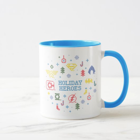 Mug Ligue de Justice "Héros de Vacances" Faux Cross-St (Droite)