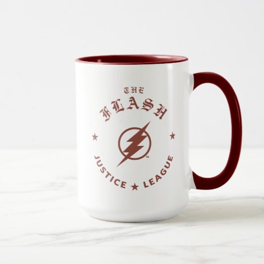 Mug Ligue de Justice | L'Emblème Flash Retro Lightning (Droite)