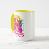 Mug Ligue de Justice | Retro Group & Logo Pop Art (Devant gauche)