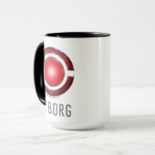 Mug Ligue de Justice | Symbole Cyborg brillant (Devant gauche)