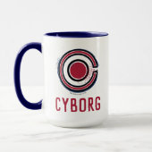 Mug Ligue de Justice | Symbole de cyborg brosse et dem (Gauche)