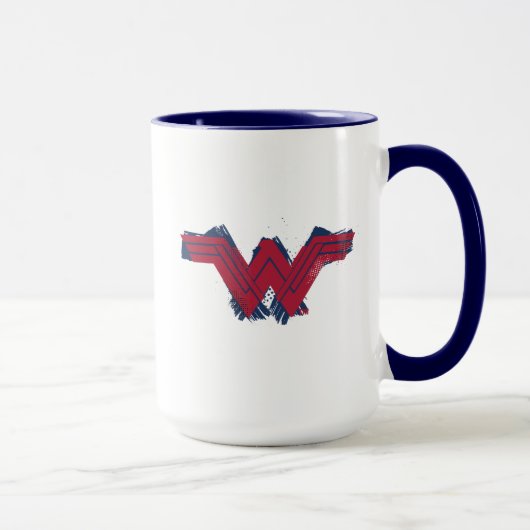 Mug Ligue de Justice | Symbole de femme Wonder brossé (Droite)