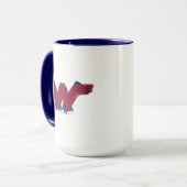 Mug Ligue de Justice | Symbole de femme Wonder brossé (Devant gauche)