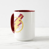 Mug Ligue de Justice | Symbole Flash brosse et demi-to (Devant gauche)