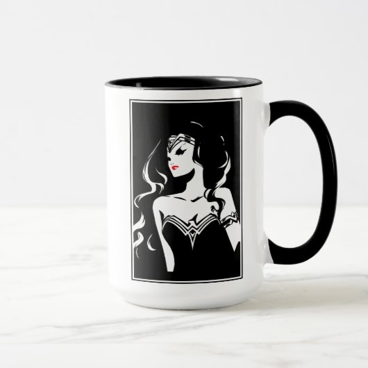 Mug Ligue de Justice | Wonder Woman Noir Pop Art (Droite)