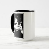 Mug Ligue de Justice | Wonder Woman Noir Pop Art (Devant gauche)