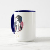 Mug Ligue de Justice | Wonder Woman Profil Pop Art (Devant gauche)