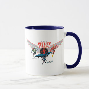 Mug Ligue de la justice Flying Air Badge and Heroes