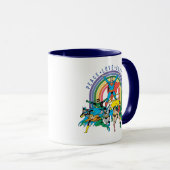 Mug Ligue de la Justice - Paix, Amour, Égalité (Devant droit)