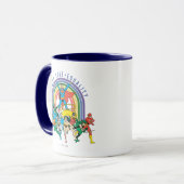 Mug Ligue de la Justice - Paix, Amour, Égalité (Devant gauche)